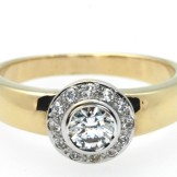 0.25ct bead set Engagement ring #161B