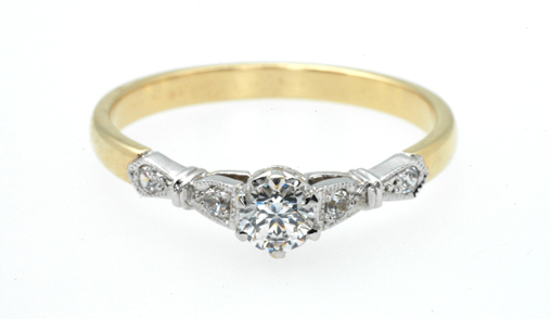 full image for 428A-Antique-diamond-engagement-ring-set-with-0.50ct-brilliant.jpg