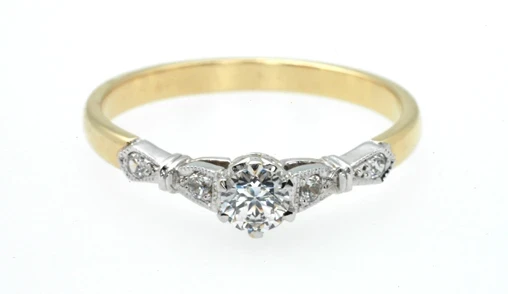 Antique diamond engagement ring; Aurum Fine Jewellery, Auckland NZ