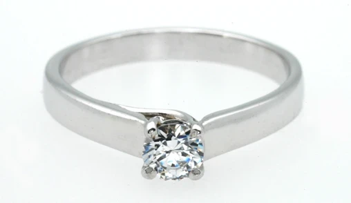430 White gold 0.25ct brilliant cut diamond engagement ring trellis