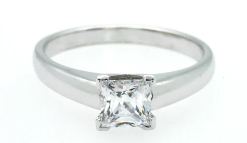 923 Classic princess cut 0.50ct solitaire ring