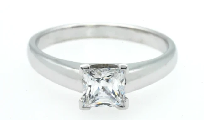 923 Classic princess cut 0.50ct solitaire ring