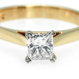 SOLD...0.41ct princess solitaire