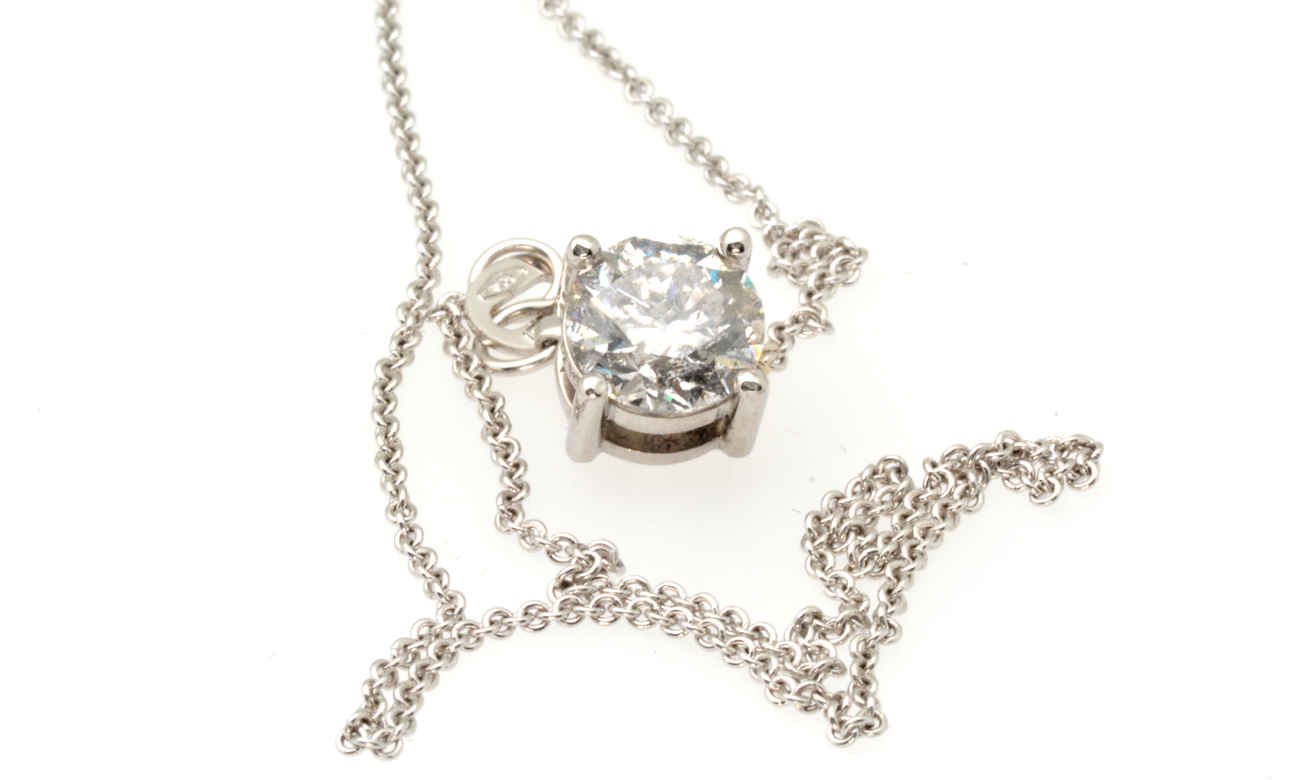 full image for 1.28ct diamond solitaire pendant
