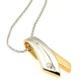 SOLD ...18ct yellow gold  diamond pendant