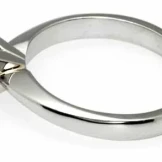 SOLD...Platinum 1.00ct Princess cut solitaire