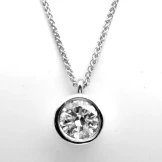 1.00ct Diamond pendant in 18ct white gold