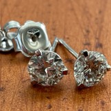 Diamond studs with 1.70ct total weight