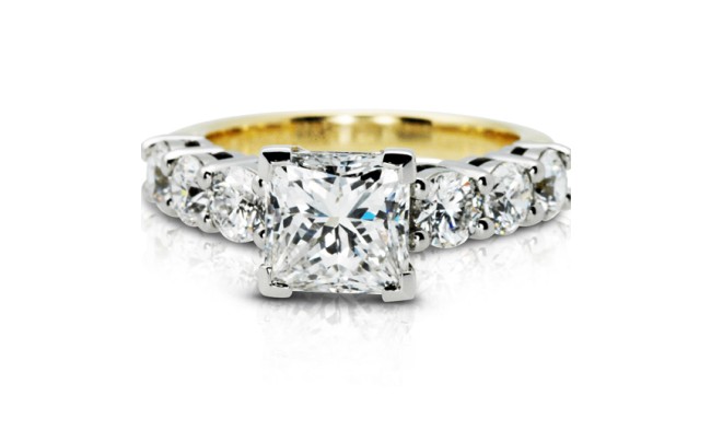 3.00ct Princess cut diamond ring