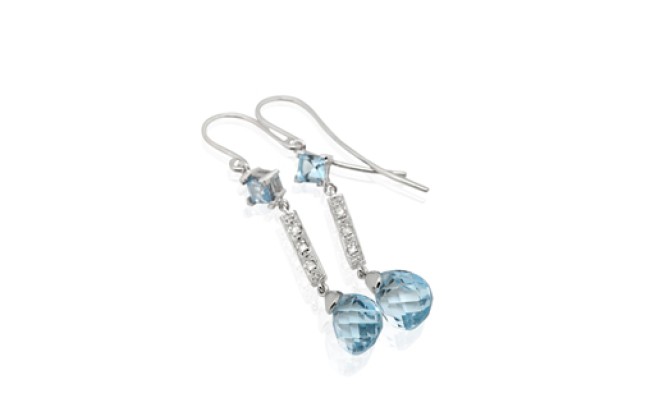 Blue topaz diamond earrings3