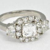 SOLD..Crisscut diamond engagement ring