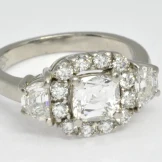 SOLD..Crisscut diamond engagement ring