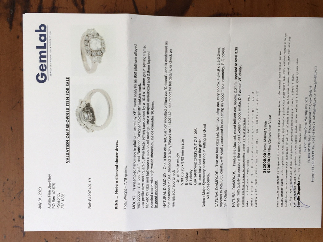 full image for Crisscut diamond ring valuation