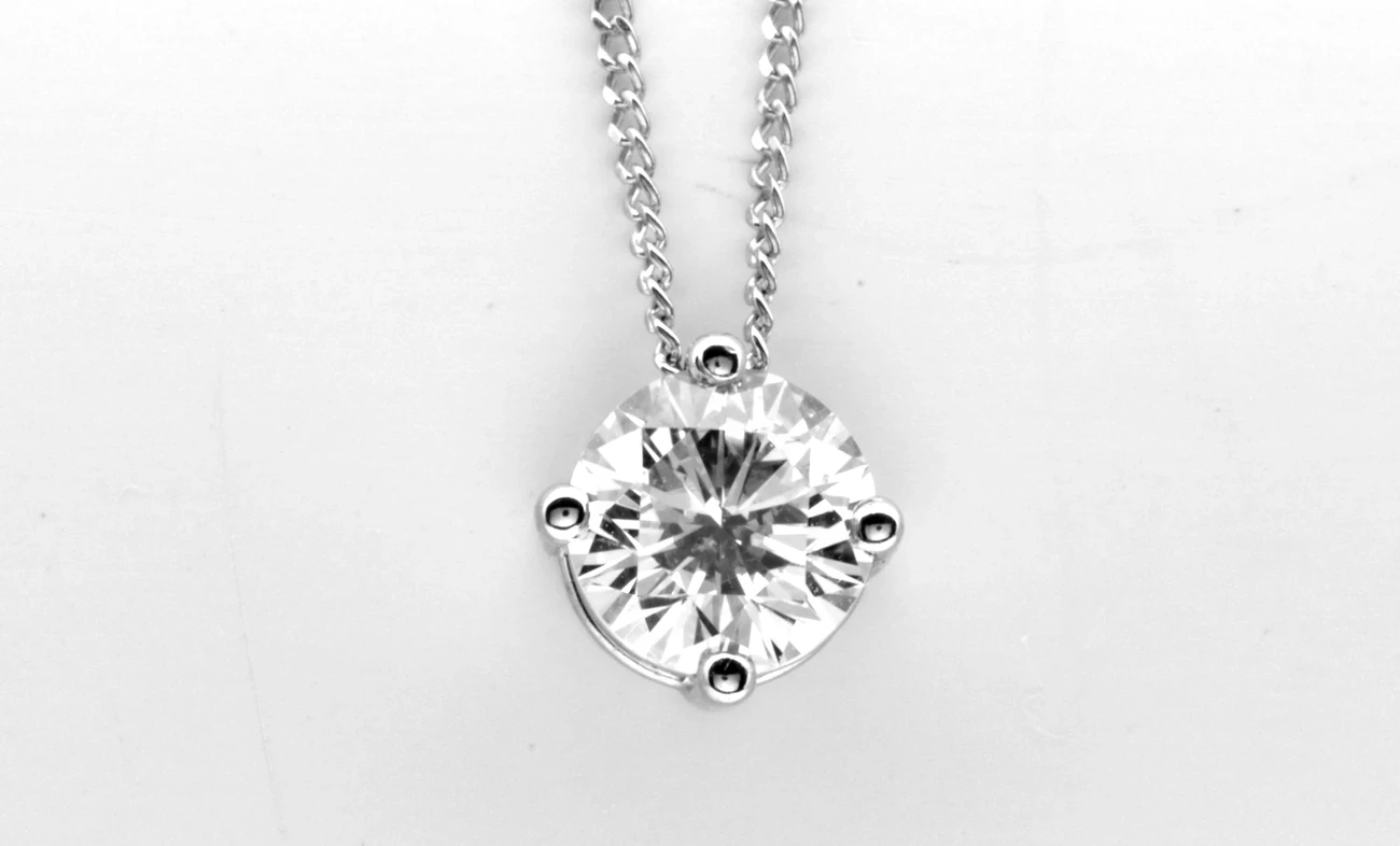 Diamond four claw pendant