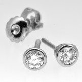 Platinum diamond studs total 0.50ct