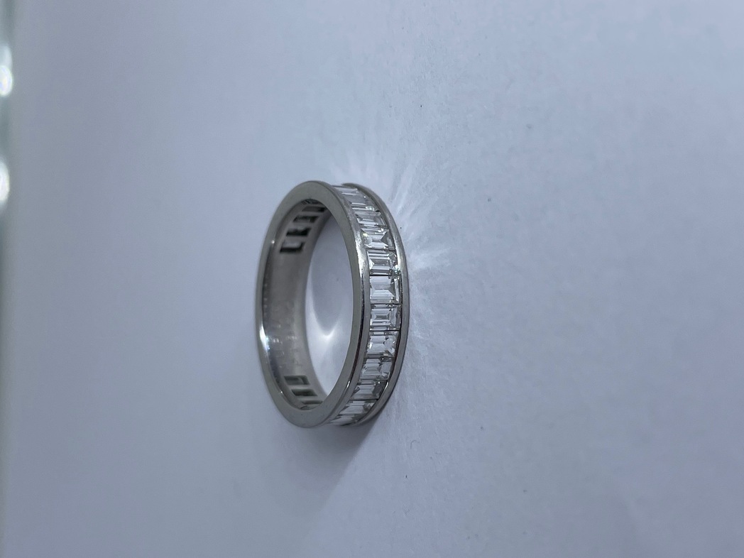 full image for Emerald cut diamond engagement ring IMG 6339