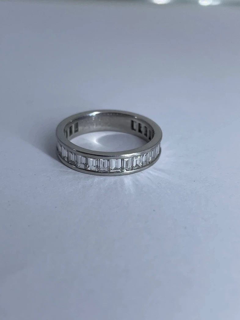 Emerald cut diamond engagement ring IMG 6339