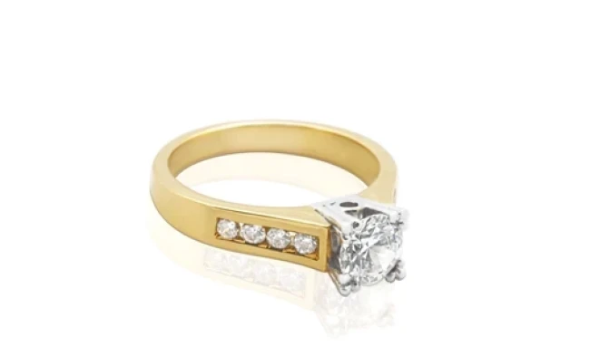 0.75ct Channel set solitaire