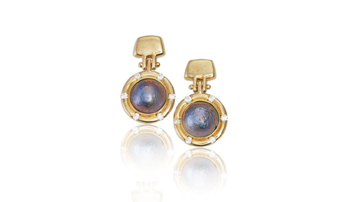 full image for Eyris pearl &amp; diamond earrings 451 #
