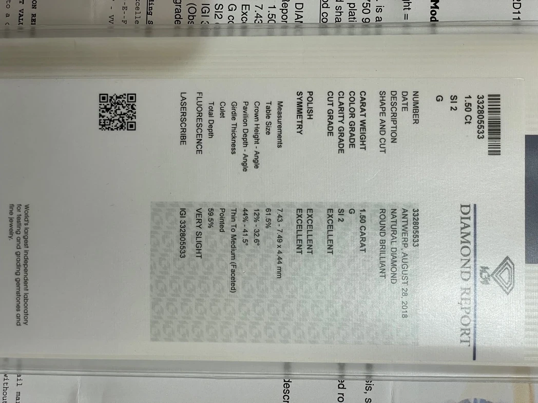 A meticulously detailed Gemlab certificate showcasing the authenticity and specifications of a precious gemstone. 