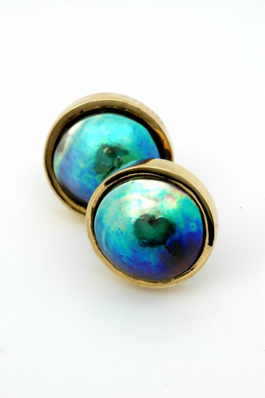 full image for NZ Pacific blue pearl earrings 716pp