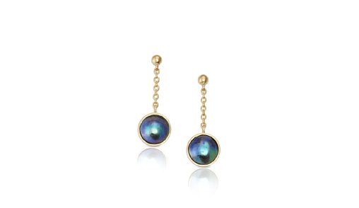 full image for NZ Pacific blue pearl earrings style 72