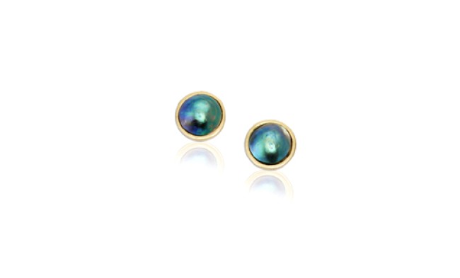 NZ Pacific blue pearl earrings 73