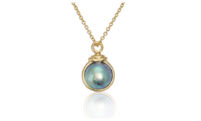 NZ Pacific blue pearl pendant  336260