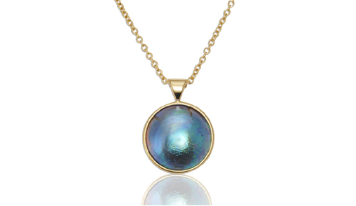 full image for NZ Pacific blue pearl pendant 69