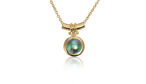 full image for NZ Pacific blue pearl pendant 760p