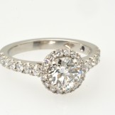 SOLD..Platinum Diamond Halo engagement ring