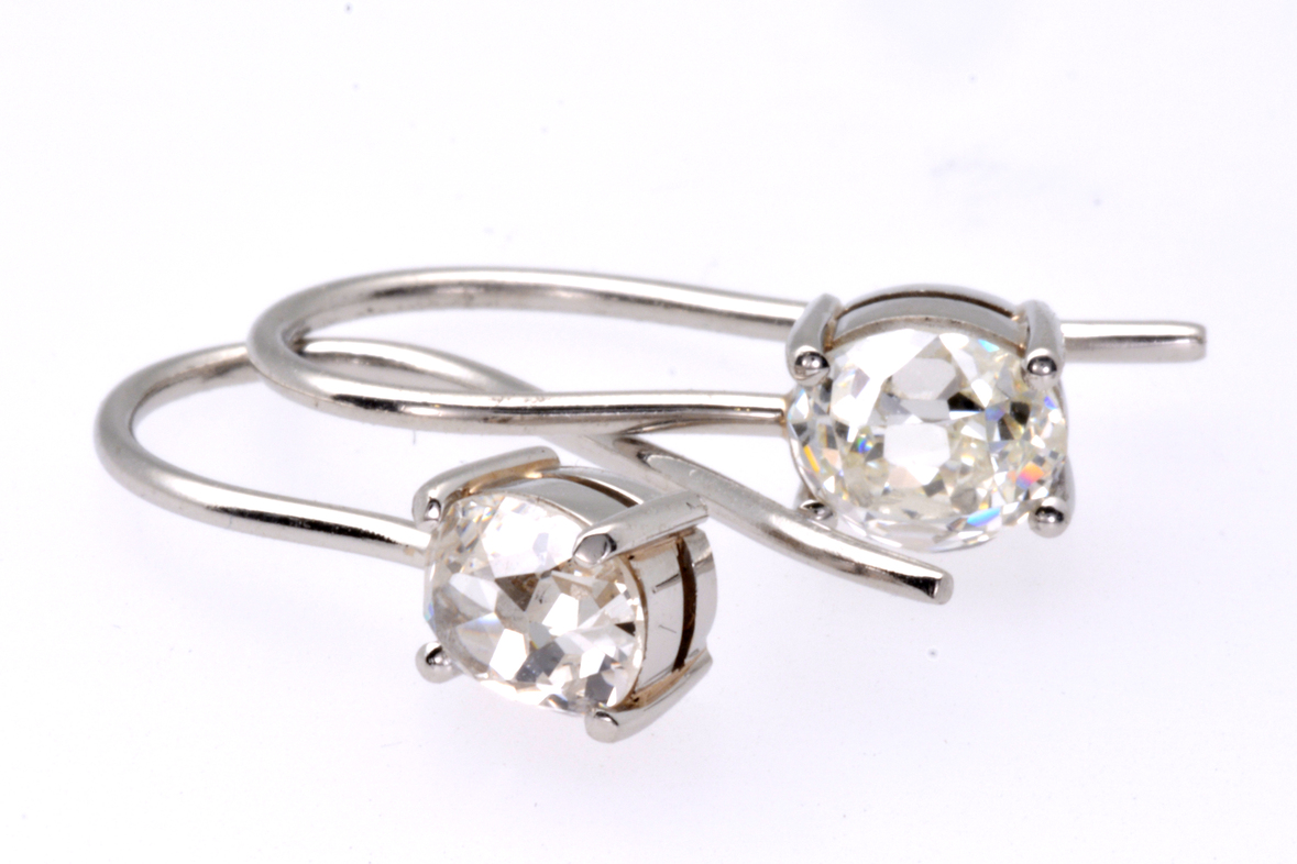 full image for Old cut diamond earrings 2