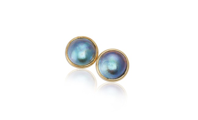 Pacific blue pearl earrings NZ 426