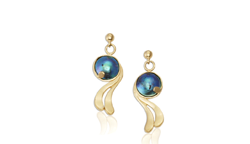 full image for Pacific blue pearl earrings NZ 529e2