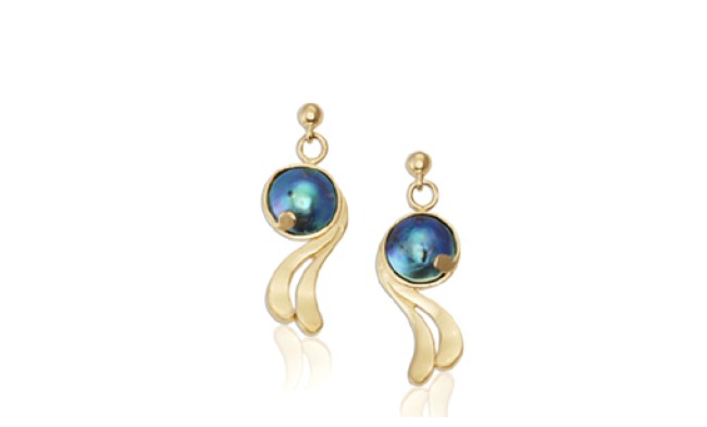 Pacific blue pearl earrings NZ 529e2