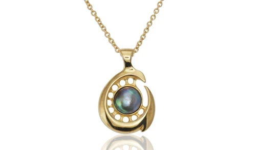 Pacific blue pearl pendant 481