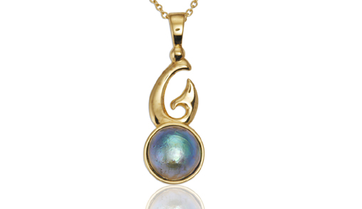 full image for Pacific blue pearl pendant NZ 487