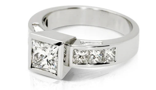 Princess Baguette engagement ring