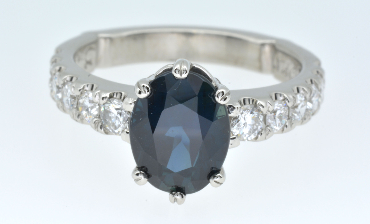 full image for Sapphire Diamond right hand ring