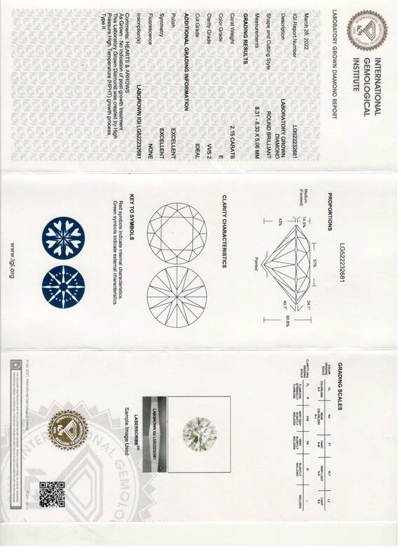 Scan 2.00ct Lab grown Diamond