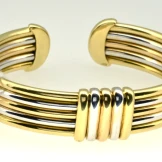 18ct tri tone bangle