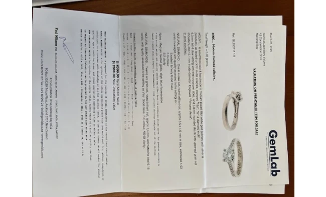 Three diamond rings Cert 1