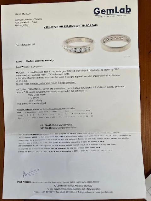 Three diamond rings Cert 2