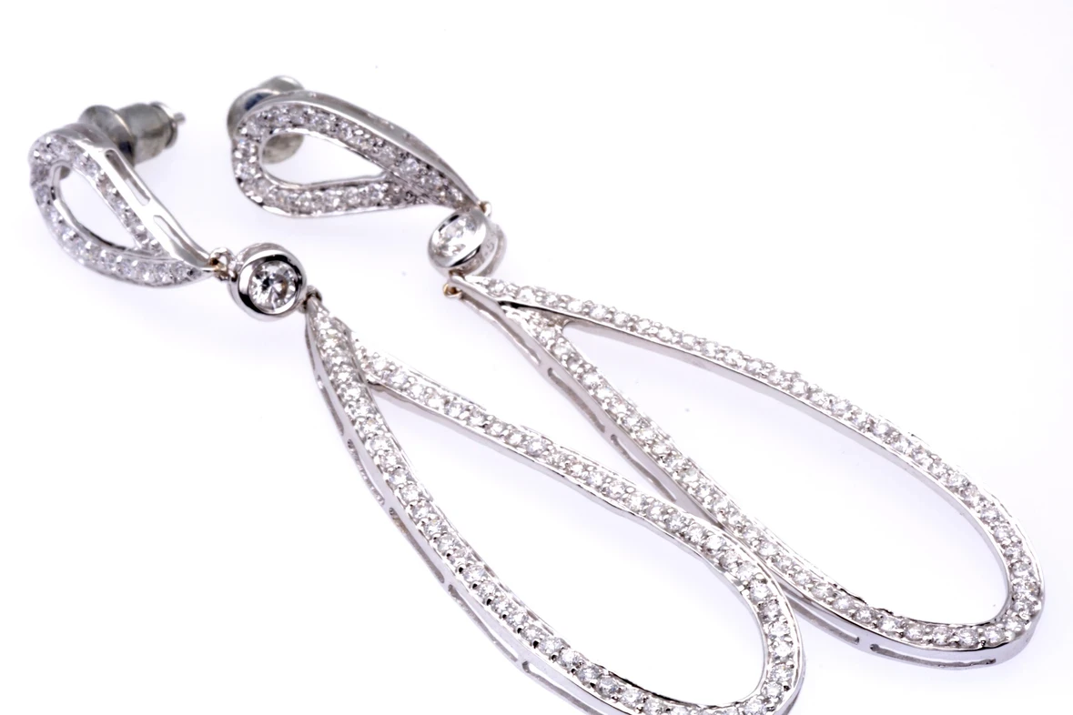 Diamond drop earrings