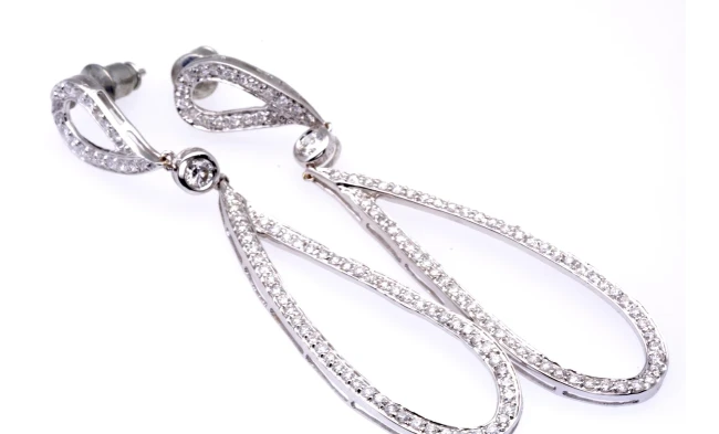 Diamond drop earrings